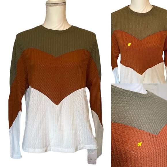 Emery Rose by SHEIN Colorblock Long Sleeve Women’s Small Casual Top - Picture 1 of 12